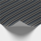 Kassy Navy en Gold Multicolor Stripes Cadeaupapier (Hoek)