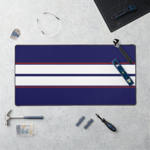 Kassy Red, White en Blue Racing Stripes Bureaumat