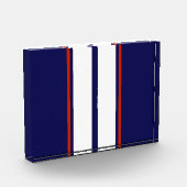 Kassy Red, White en Blue Racing Stripes Fotoblokken (Links)