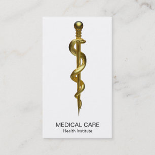 Kassy Rod van Asclepius Medical Gold op White Visitekaartje