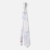 Kassy roos goudglitteranker & witte marmer stropdas (Achterkant)