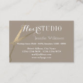 Kassyelegante haarsalon visitekaartje (Achterkant)