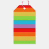 Kast met regenboogwigdag cadeaulabel (Achterkant)