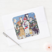 Kast Vierkante Sticker (Envelop)