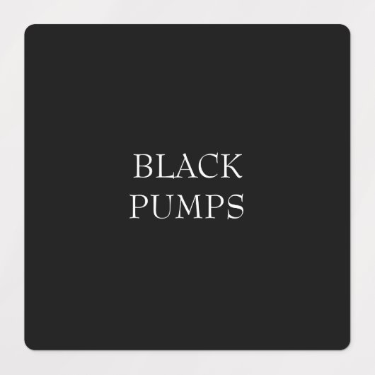 Kast Zwart Schoen Classificatie Labels (Design 1)