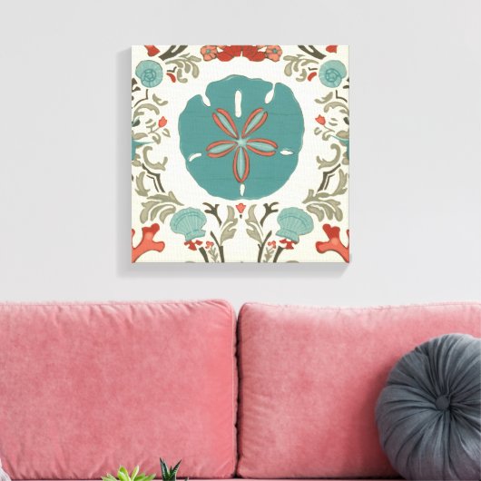 Kastal Damask I Canvas Afdruk (Insitu (Woonkamer))