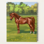 Kastanje Arabisch paard uit Egypte in het voorjaar Planner (Achterkant)