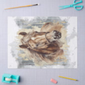 Kastanje Paard Waterverf Decoupage Tissuepapier (Craft)