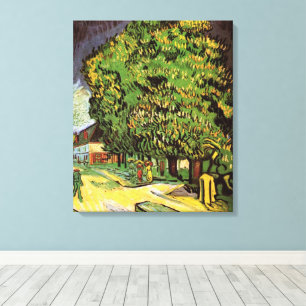 Kastanjebomen in bloei door Vincent van Gogh Canvas Afdruk