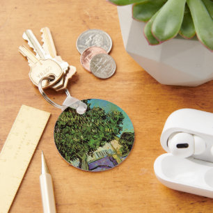 Kastanjeboom in Blossom door Vincent van Gogh Sleutelhanger