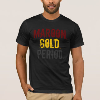 Kastanjebruin. Goud. Periode. T-Shirt