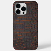 Kastanjebruine Nijl Krokodil Textuurprint Case-Mate iPhone Case (Achterkant)