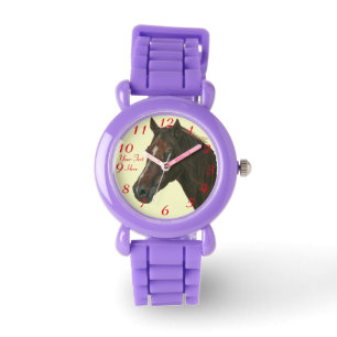 Kastanjehazen, paardenportret voor paardenkunst horloge