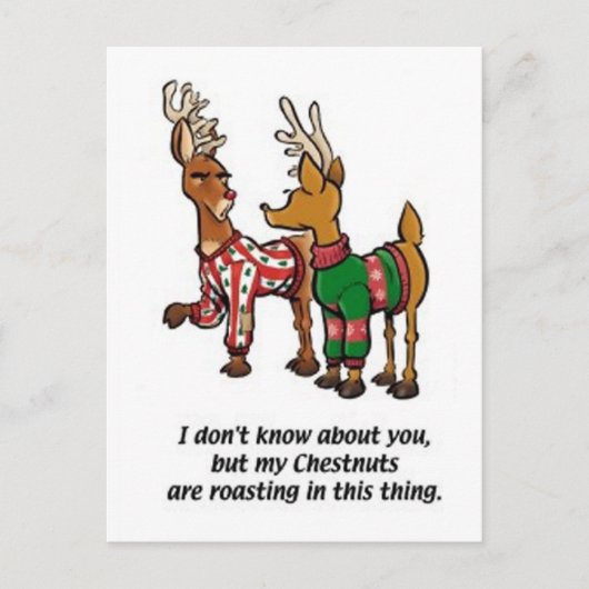 Kastanjes branden briefkaart (Voorkant)