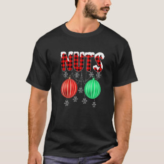 Kastanjes die kerst met paren passen, noten t-shirt