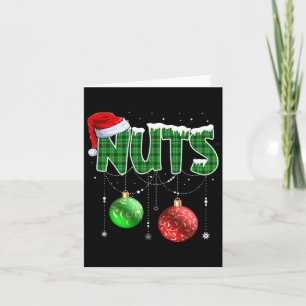 Kastanjes Matching Family Fun Borstnoten Kerstmis Kaart