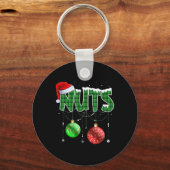 Kastanjes Matching Family Fun Borstnoten Kerstmis Sleutelhanger (Voorkant)