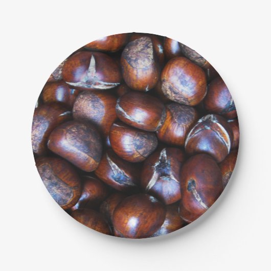 Kastanjes Papieren Bordje (Voorkant)