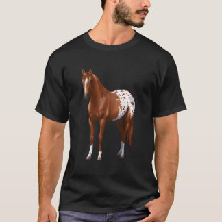 Kastanjevos Appaloosa-paard met dekenpatroon T-shirt