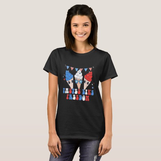 Kasta's als Freedom Patriotic Ice Cream Popsium 4 T-shirt (Voorkant volledig)