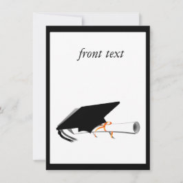 Kastdroog met diploma op blanco kaart