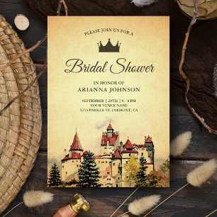Kasteel Bruiloft Feest in Vintage Sfeer Kaart