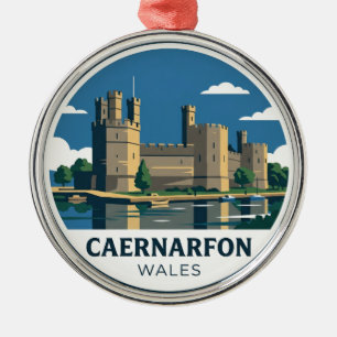 Kasteel Caernarfon Wales Metalen Ornament