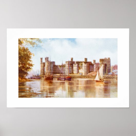 Kasteel Caernarfon, Wales Poster (Voorkant)