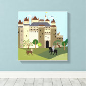 kasteel canvas afdruk (Insitu (Houten vloer))