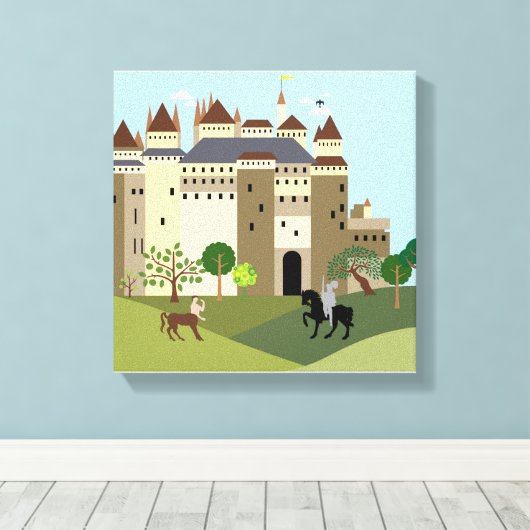 kasteel canvas afdruk (Insitu (Houten vloer))