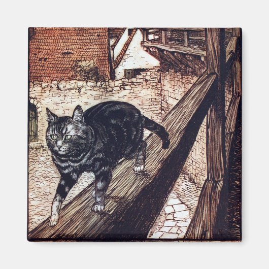 Kasteel Cat Rackham Illustratie Magneet (Voorkant)