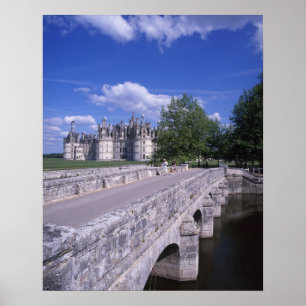 Kasteel Chambord, Loire Vallei, Frankrijk Poster