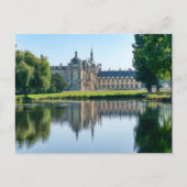 Kasteel Chantilly en weerspiegeling in een vijver Briefkaart (Voorkant)