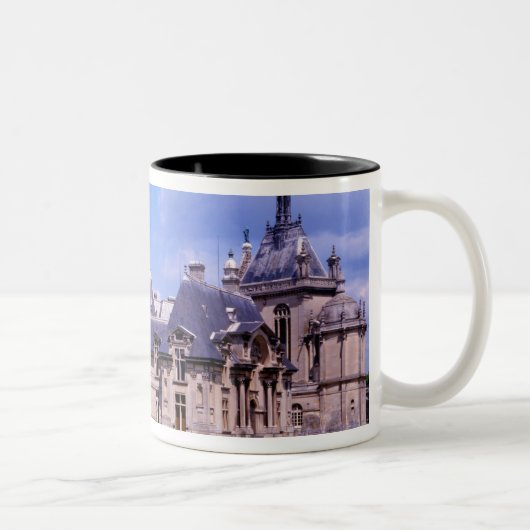 Kasteel Chantilly, Oise, Frankrijk Tweekleurige Koffiemok (Rechts)