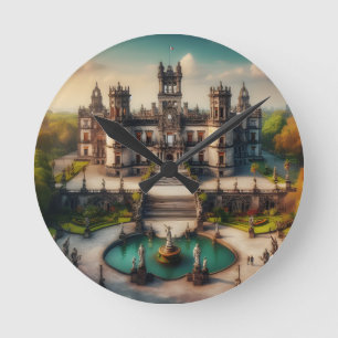 Kasteel Chapultepec Mexico Oude Reisprenten Ronde Klok