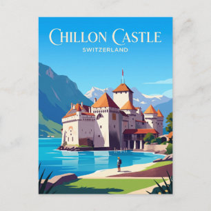 Kasteel Chillon Zwitserland Briefkaart