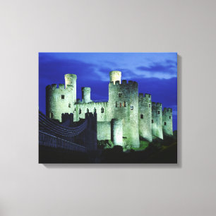Kasteel Conwy, Gwynedd, Wales Canvas Afdruk