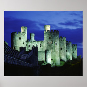 Kasteel Conwy, Gwynedd, Wales Poster
