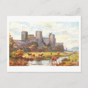 Kasteel Conwy uit de oude doos Briefkaart