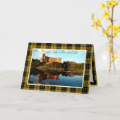 Kasteel Dunvegan MacLeod Clan Vouwbare Wenskaart Kaart (Gele Bloem)