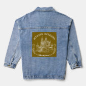 Kasteel - een klassiek ontwerp denim jacket (Achterkant)