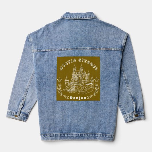 Kasteel - een klassiek ontwerp denim jacket (Achterkant)
