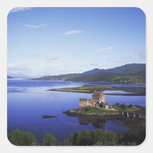 Kasteel Eilean Donan, Dornie, Hooglanden, Vierkante Sticker