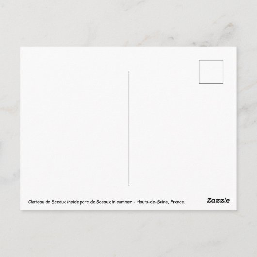 Kasteel en park van Sceaux in de zomer - Frankrijk Briefkaart (Achterkant)