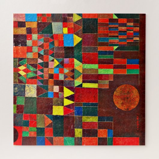 Kasteel en Zon, abstracte kunst van Paul Klee, Legpuzzel (Horizontaal)