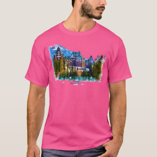 Kasteel in de bergen - Banff Alberta Canada Bas T-shirt