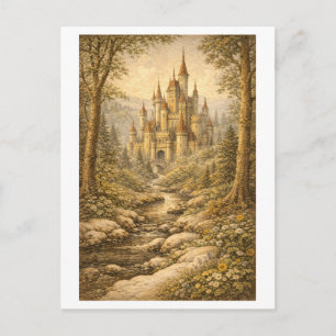 Kasteel in sprookjesstijl briefkaart