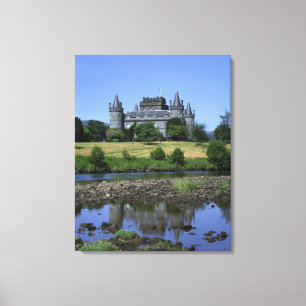 Kasteel Inverary, Strathclyde, Schotland Canvas Afdruk
