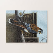 Kasteel Keltische torenvalk Vogel Legpuzzel (Horizontaal)