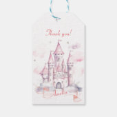 Kasteel Koninkrijk Prinses 1e Verjaardagsfeest Cadeaulabel (Achterkant)